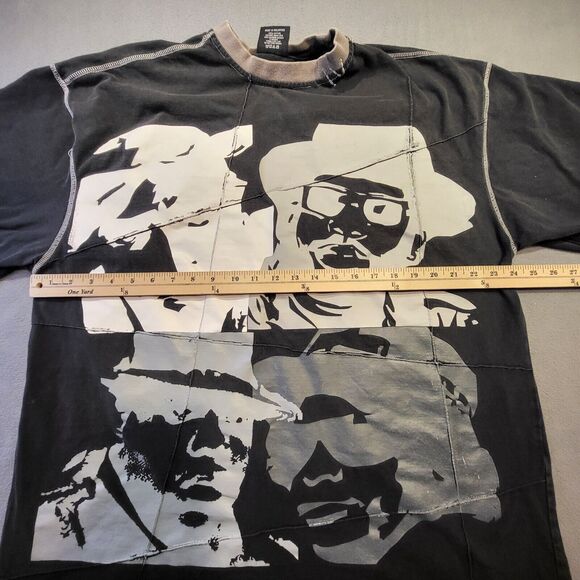 Four Fatherz Shirt Mens 3XL Black Graphic Thick Tee Hip Hop Urban Tupac - Picture 8 of 9